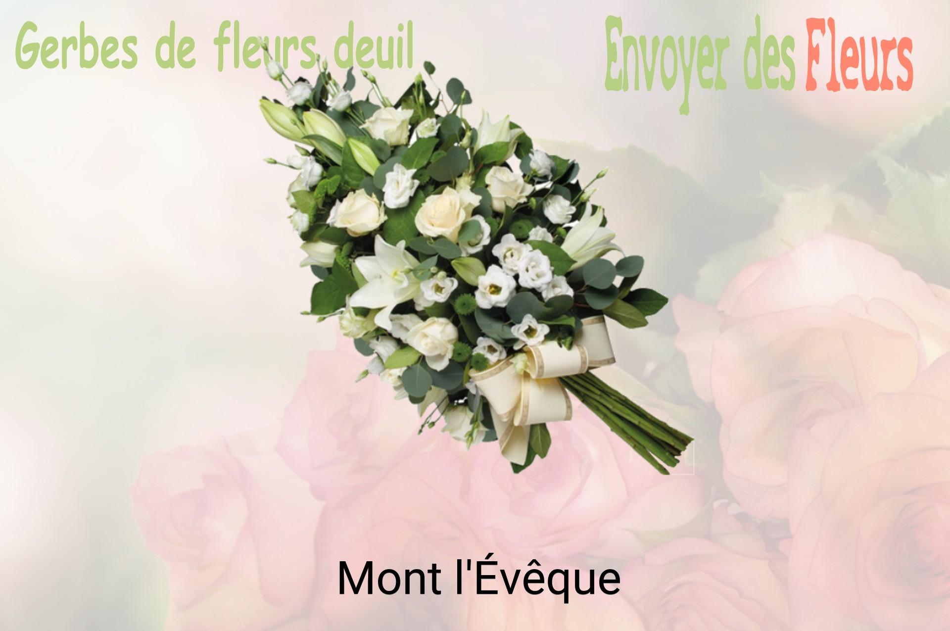 Gerbe de fleurs de deuil livrée à Mont-l'Évêque